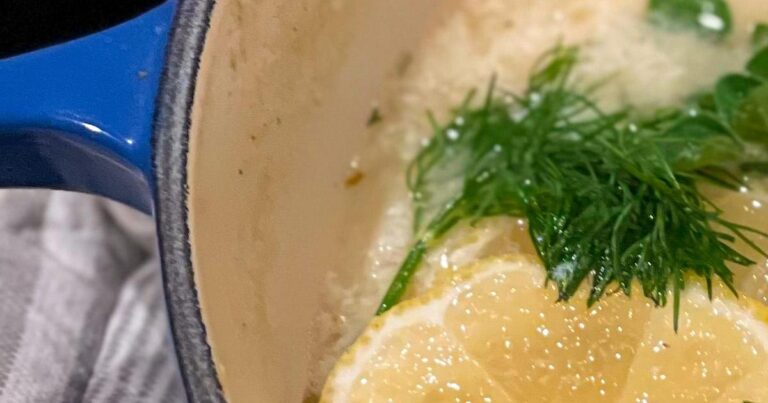Traditional Greek Avgolemono Soup Recipe of Lemon, Chicken and Rice