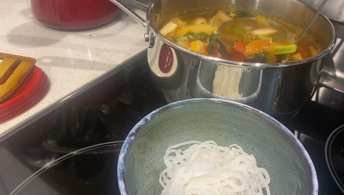 Vietnamese Fried Fish Cake Noodle Soup (Bun cha ca)
