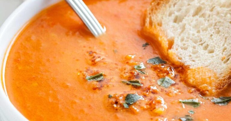 Creamy Tomato Soup with Basil