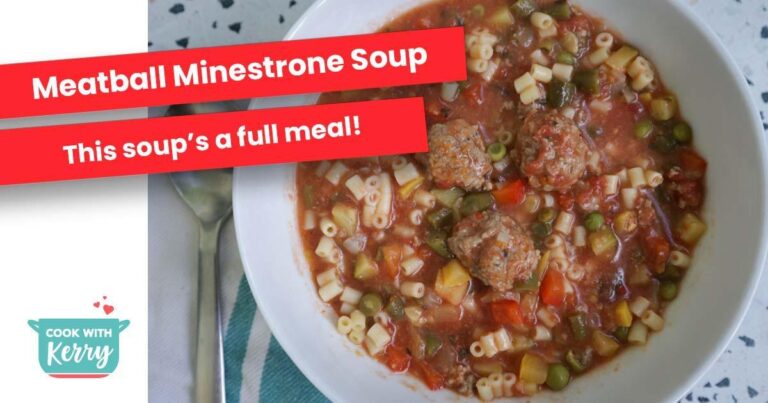 Minestrone Soup with Meatballs
