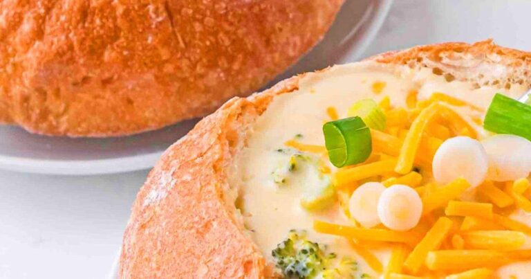 Broccoli & Cheese Soup In Homemade Bread Bowls