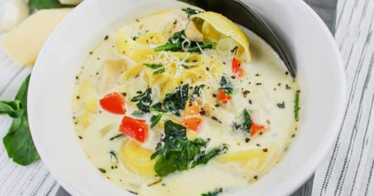 chicken alfredo tortellini soup