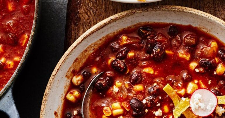Chunky Tortilla Soup with Black Beans