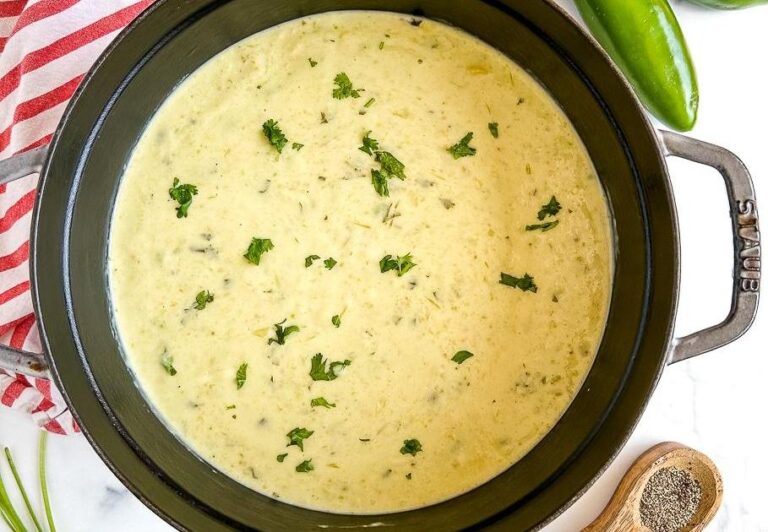 Cream of Jalapeno Soup with Chicken