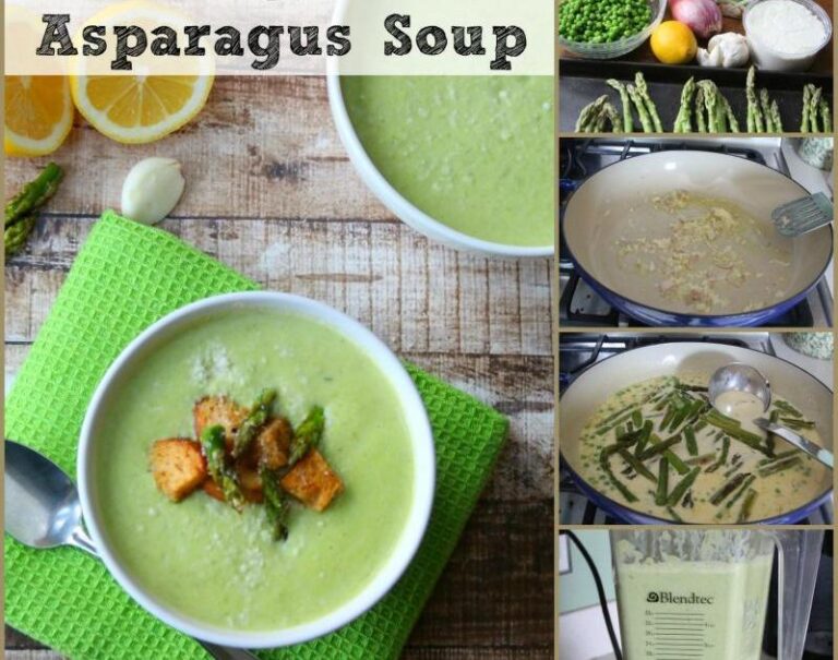 Creamy Asparagus and Watercress Spring Pea Soup (vegan)
