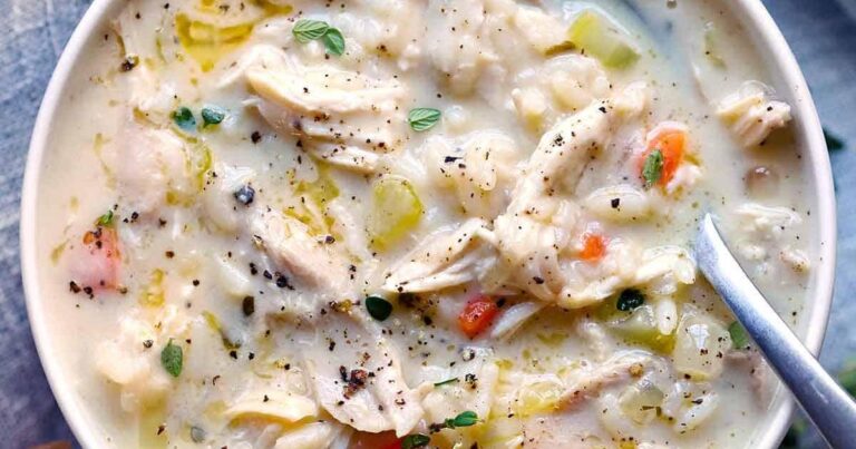 Weight Watchers Creamy Chicken and Rice Soup Recipe