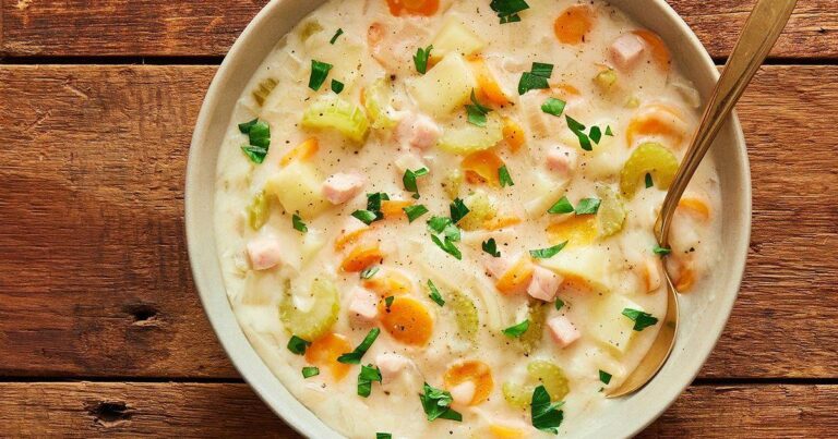 The Best Creamy Ham Bone Soup
