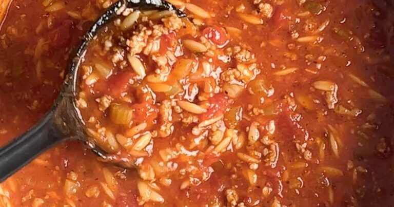 Creamy Italian Sausage and Orzo Soup