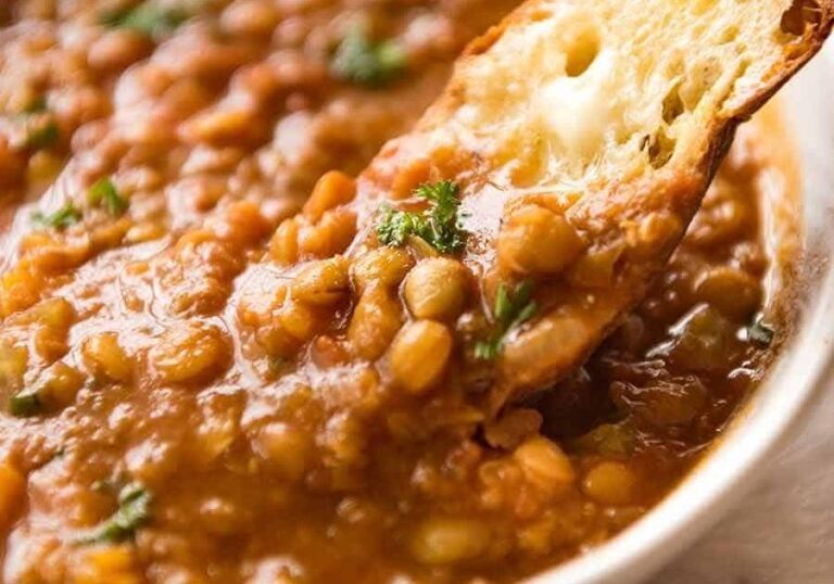 Dal and Vegetable Soup with Cheesy Toast