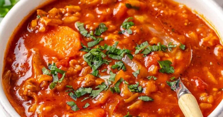 Easy Unstuffed Cabbage Roll Soup
