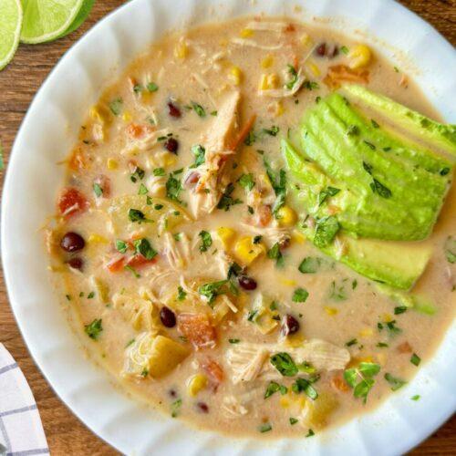 Instant Pot Chipotle Corn and Cauliflower Chowder