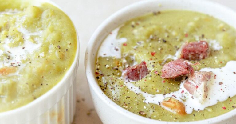 Hearty Instant Pot Split Pea Soup with Bacon and Potatoes