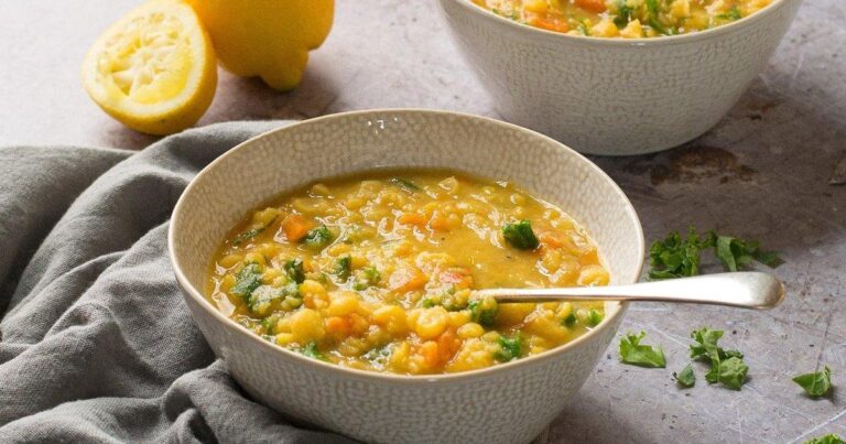 Instant Pot Vegetarian Split Pea Soup with Kale