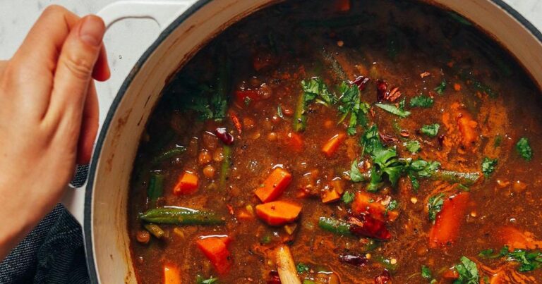 Lentil and Parsnip Soup With Umamí Vegetable Broth