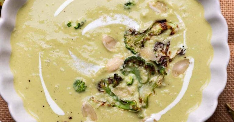 Low Carb Almond Broccoli Soup Recipe