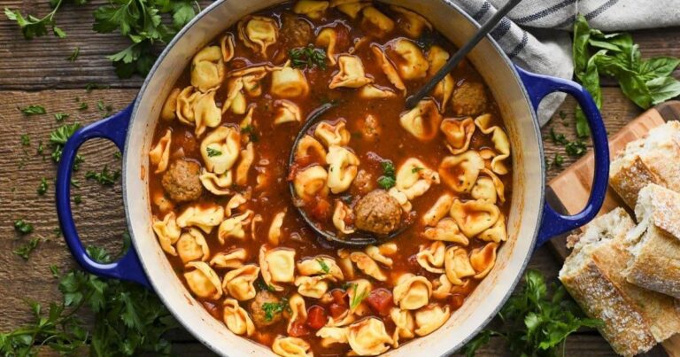 Meatball Tortellini Soup