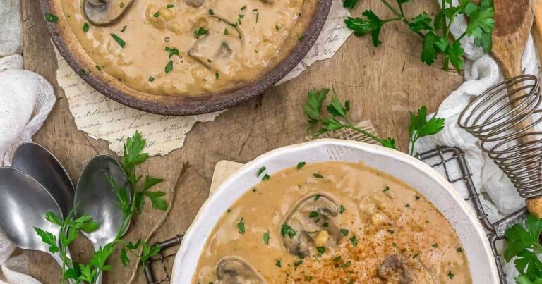 Mushroom-Barley Soup with Cannellini Beans and Cabbage