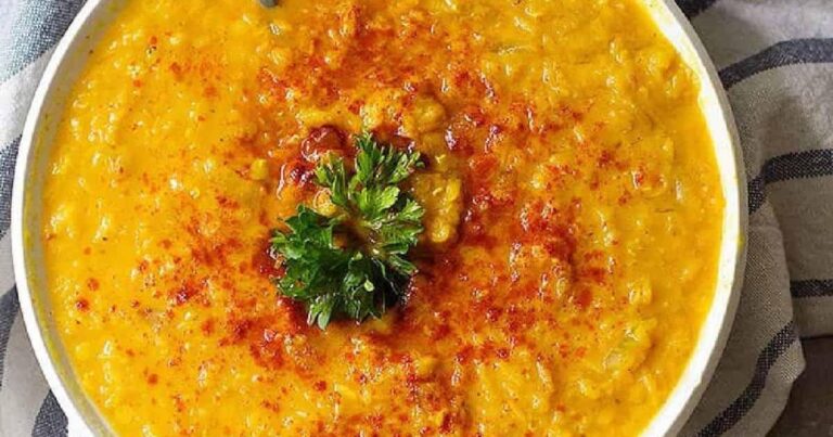 Healing Red Lentil Soup with Turmeric & Ginger