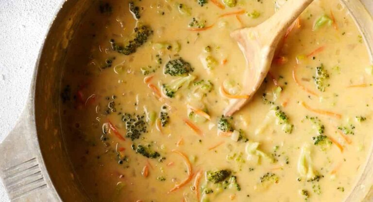 Roasted Broccoli Cheddar Soup