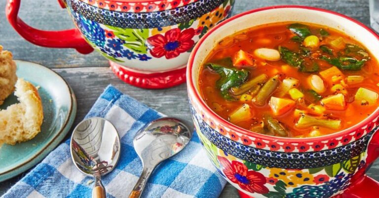 Sausage and chunky vegetable soup