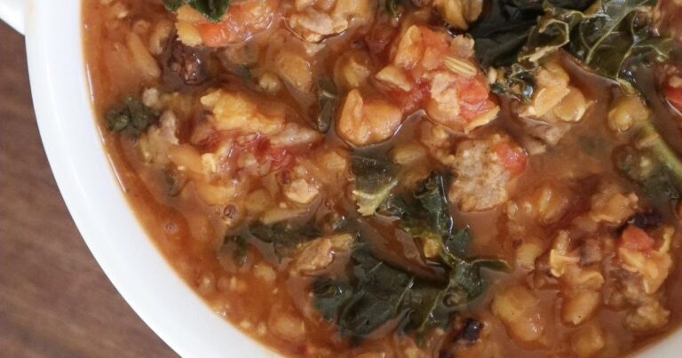 Sausage Kale and Lentil Soup