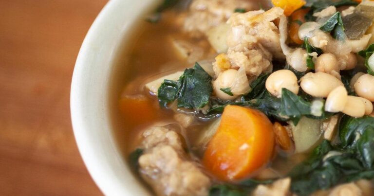 Sausage, Kale, and White Bean Soup