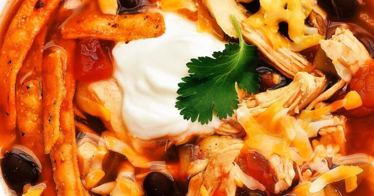 Slow Cooker Chicken Tortilla Soup