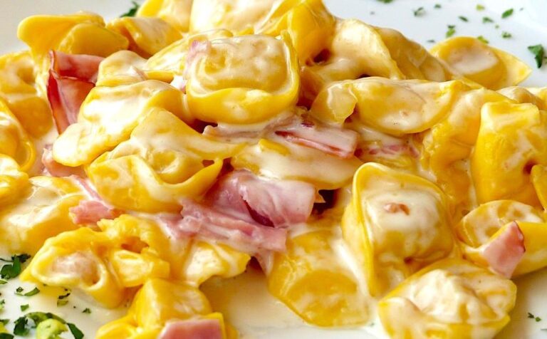 Sopa de tomate con albondigas y tortellini