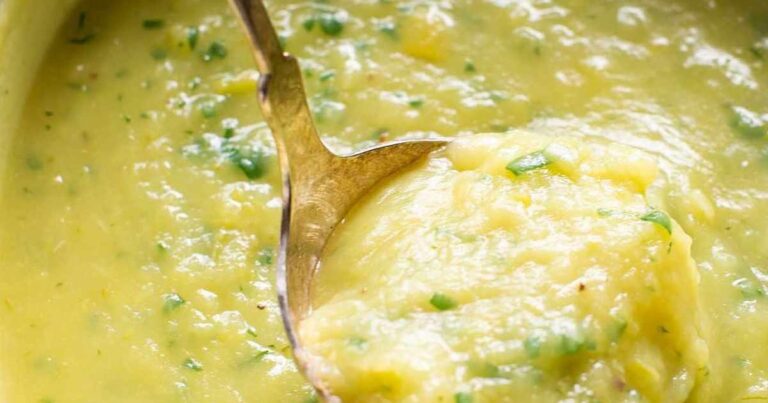Sweet Potato Leek Soup with Bacon