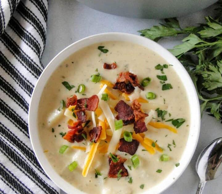 Three-Cheese Baked Potato Soup