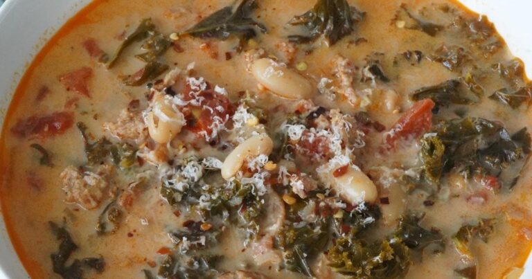 White bean, kale & sausage soup