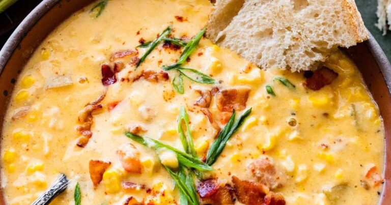 Dairy-Free Instant Pot Bacon Jalapeño Corn Chowder (with vegan option!)