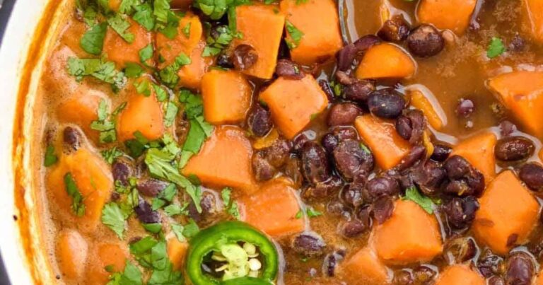 Vegan Black Bean and Sweet Potato Soup Recipe