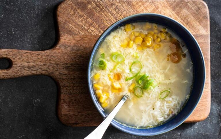 weeknight corn and egg drop soup